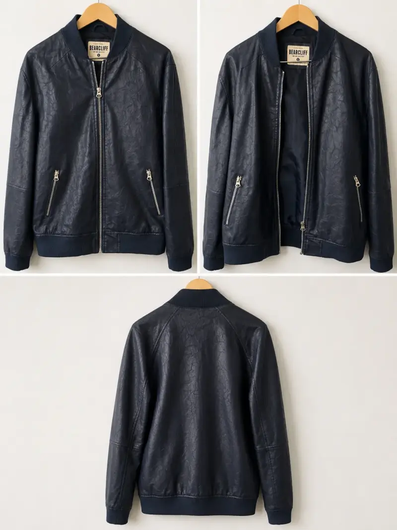 Chaqueta de cuero sintético Bearcliff para hombre