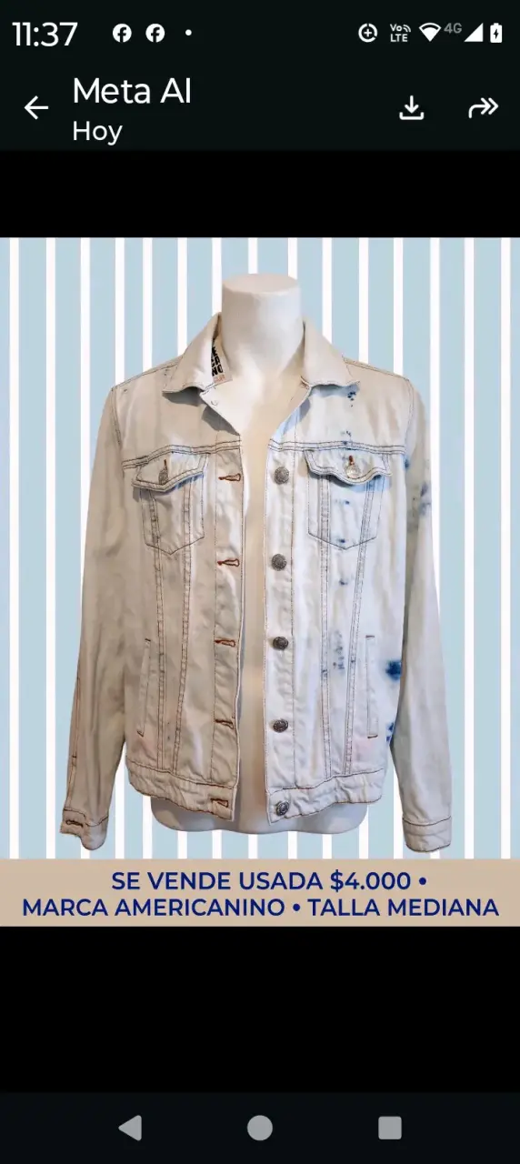 Chaqueta de mezclilla Americanino talla mediana