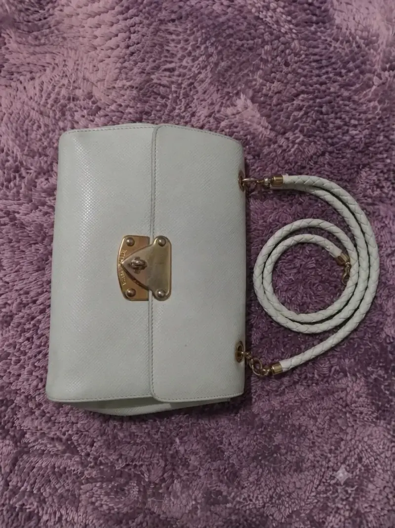 Bolso de cuero blanco bottega veneta - 1