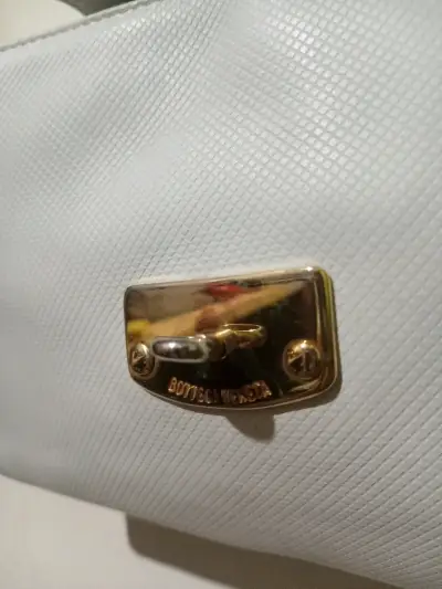 Bolso de cuero blanco bottega veneta - miniatura 4