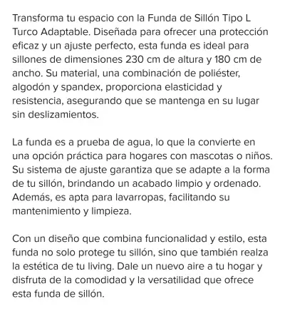 Funda elástica para sillón en L color burdeos - miniatura 3