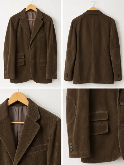 Blazer de pana marrón Ferouch con coderas - miniatura 1