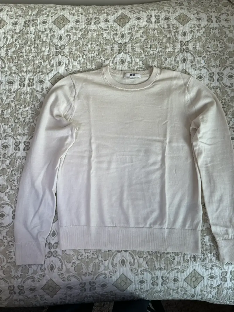 Sweater Uniqlo 100% lana color crudo – Talla S - 1