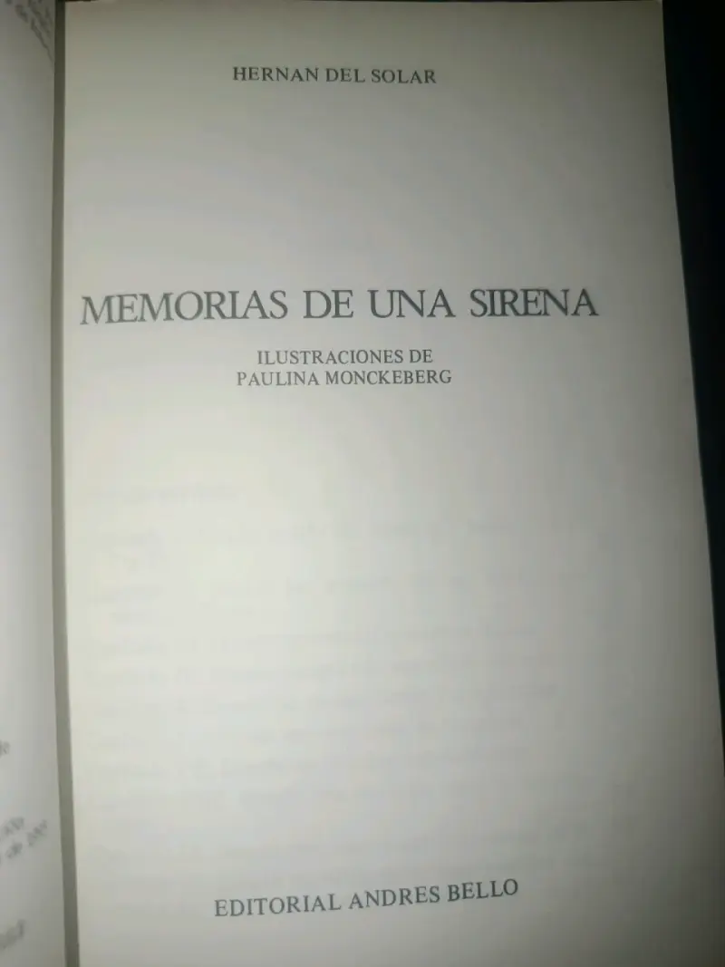 Libro 'Memorias de una Sirena' de Hernán del Solar - 3