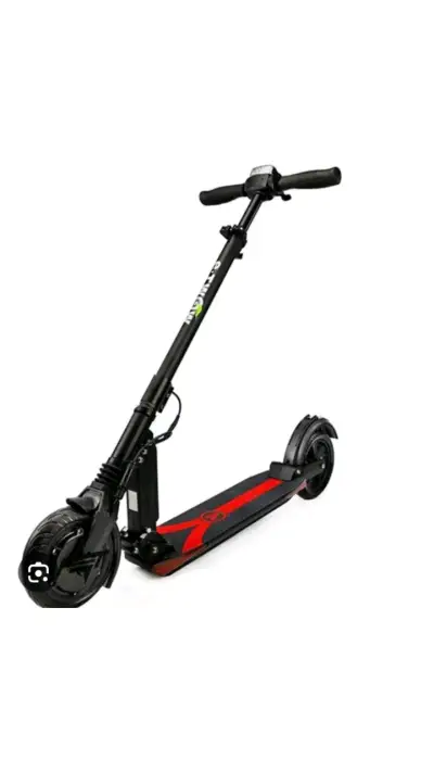 Scooter eléctrico plegable negro y rojo - miniatura 1