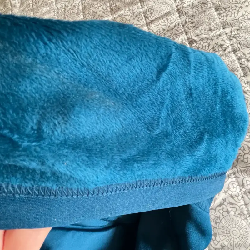 Chaqueta larga azul con forro polar - 4