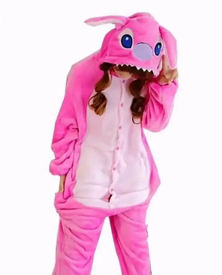 Pijama Entero stitch rosado talla 10