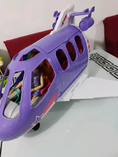 Avión de juguete morado con muñeca incluida - miniatura 4
