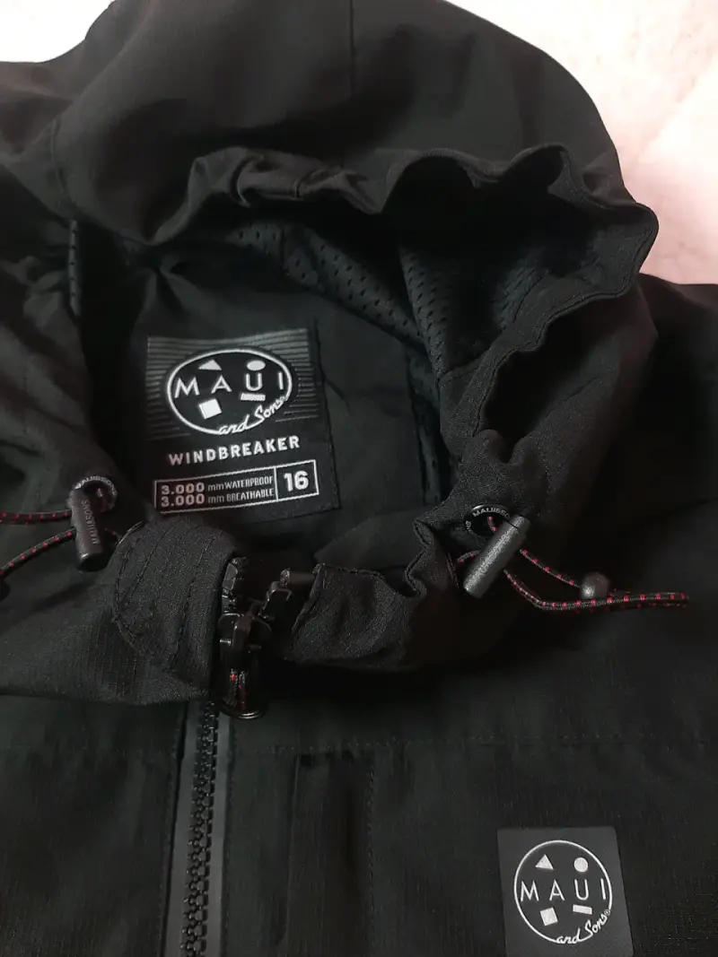 Cortaviento negro para hombre Maui and Sons - 2