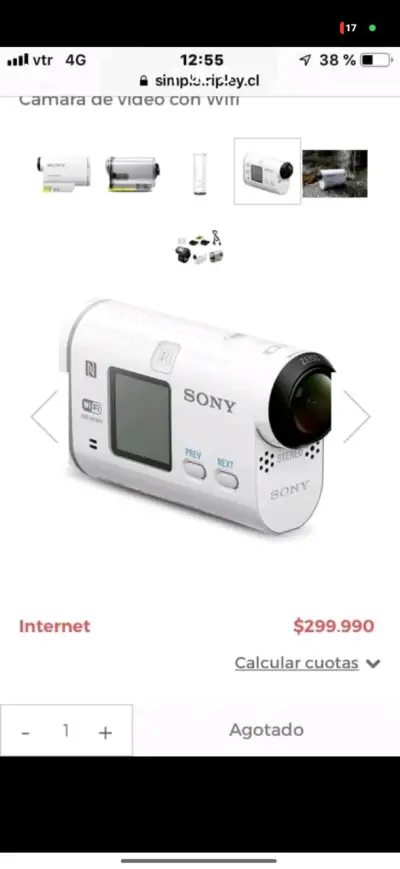 Cámara de Acción Sony con WiFi y Resistencia al A - miniatura 1