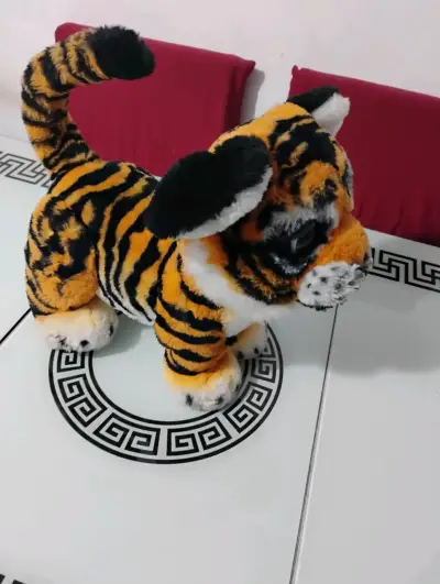 Peluche de tigre grande suave y colorido fun real - miniatura 1