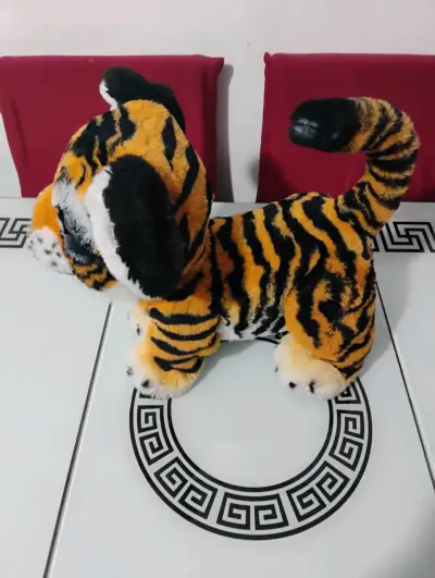 Peluche de tigre grande suave y colorido fun real - miniatura 2