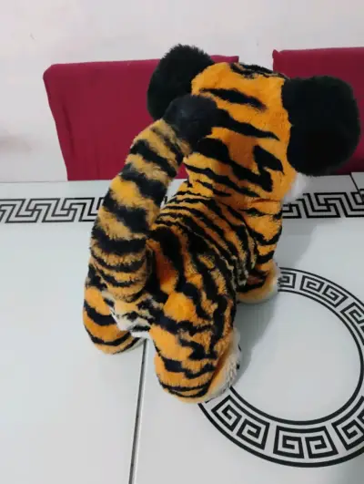 Peluche de tigre grande suave y colorido fun real - miniatura 3