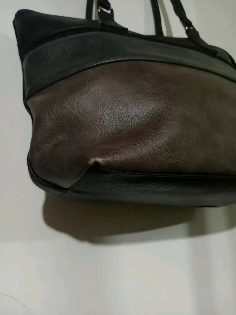 Bolso de cuero bicolor - 3