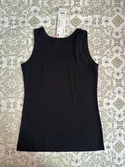 Polera sin mangas negra Uniqlo para mujer - miniatura 5