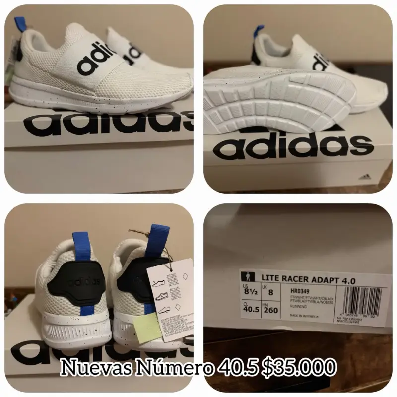 Zapatillas Adidas Lite Racer Adapt 4.0 Blancas Talla 40.5