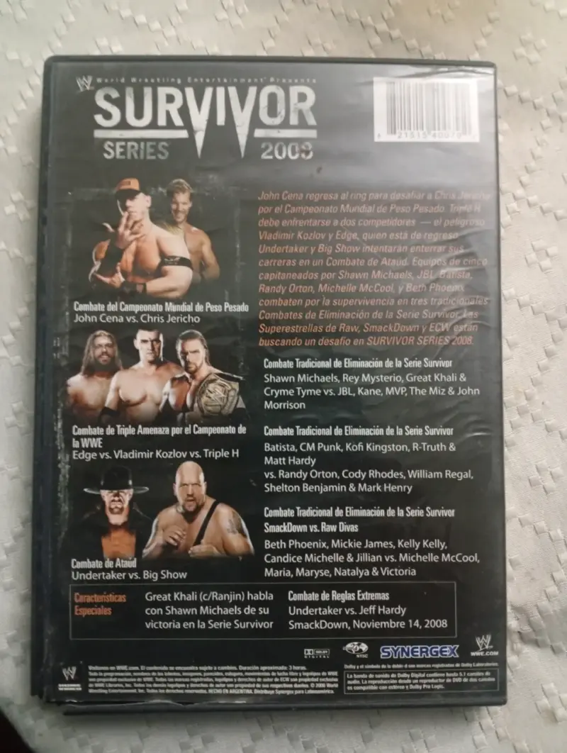 DVD WWE Survivor Series 2008 Edición Especial - 2