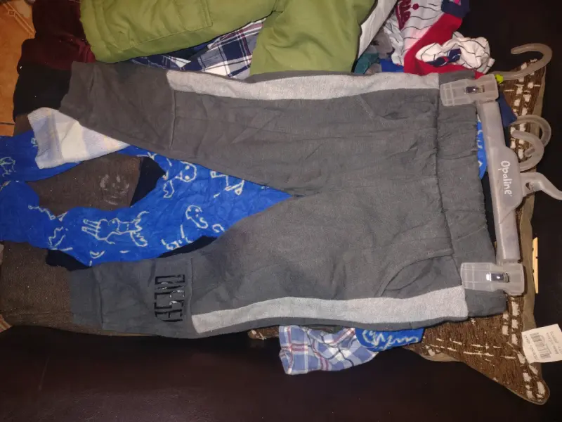 Chaqueta de cuadros para niño en tonos azules y blancos - 3