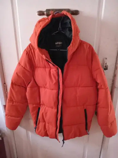 Chaqueta acolchada naranja con capucha YPSD - miniatura 1