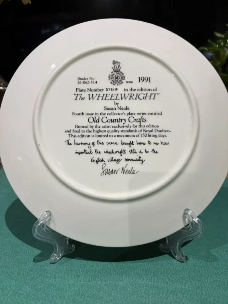 Plato decorativo Royal Doulton 'The Wheelwright' 1991 - 2