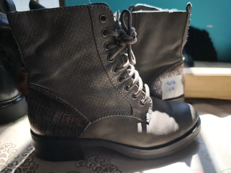 Botines de cuero negro con cierre talla 39 nuevos - 2
