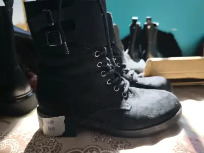 Botines de cuero negro con cierre talla 39 nuevos - miniatura 3