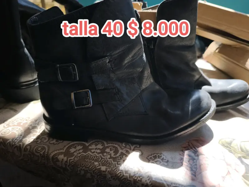 Botines de cuero negro con cierre talla 39 nuevos - 4
