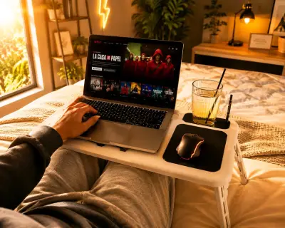 Mesa Plegable para Laptop con Ventilador, - miniatura 3