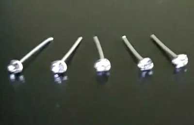 Set de 12 Piercings Nariz Plata 925 - miniatura 3