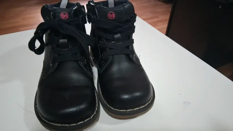Botines negros de cuero para niñas - 3