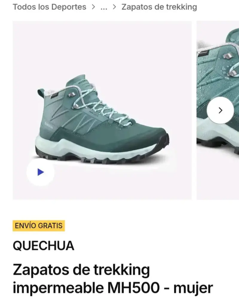 Botas de trekking impermeables Quechua MH500 mujer - 4