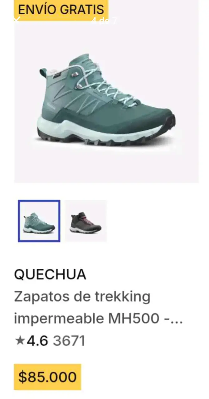 Botas de trekking impermeables Quechua MH500 mujer - 5
