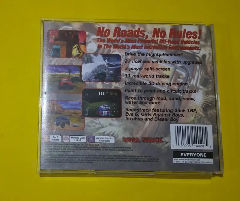 Portada Trasera Original Test Driver Off Road PS1 - 2