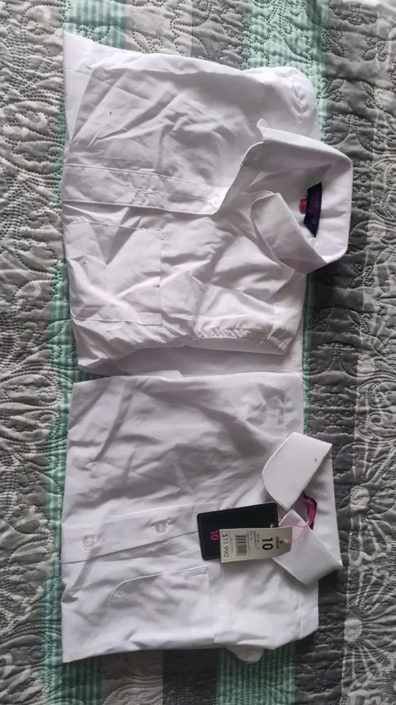 Camisa blanca de mujer talla 10