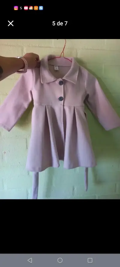 Vestido infantil floral H&M con lazo - miniatura 3