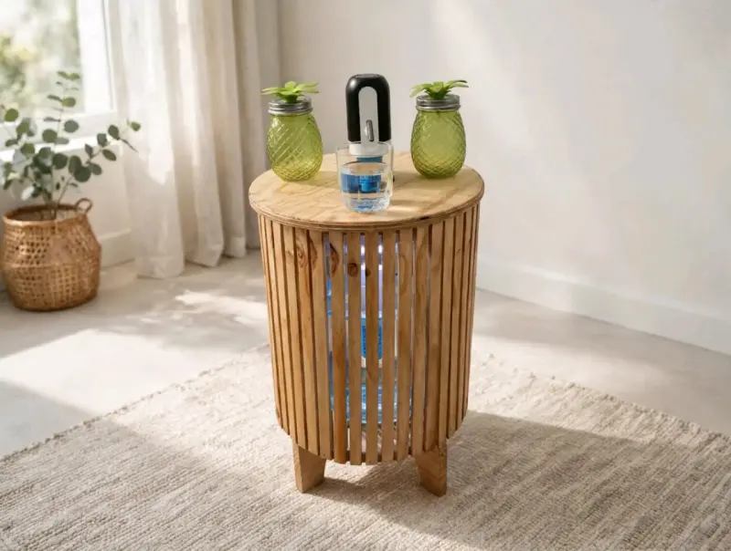 Mueble dispensador de agua de madera - 3