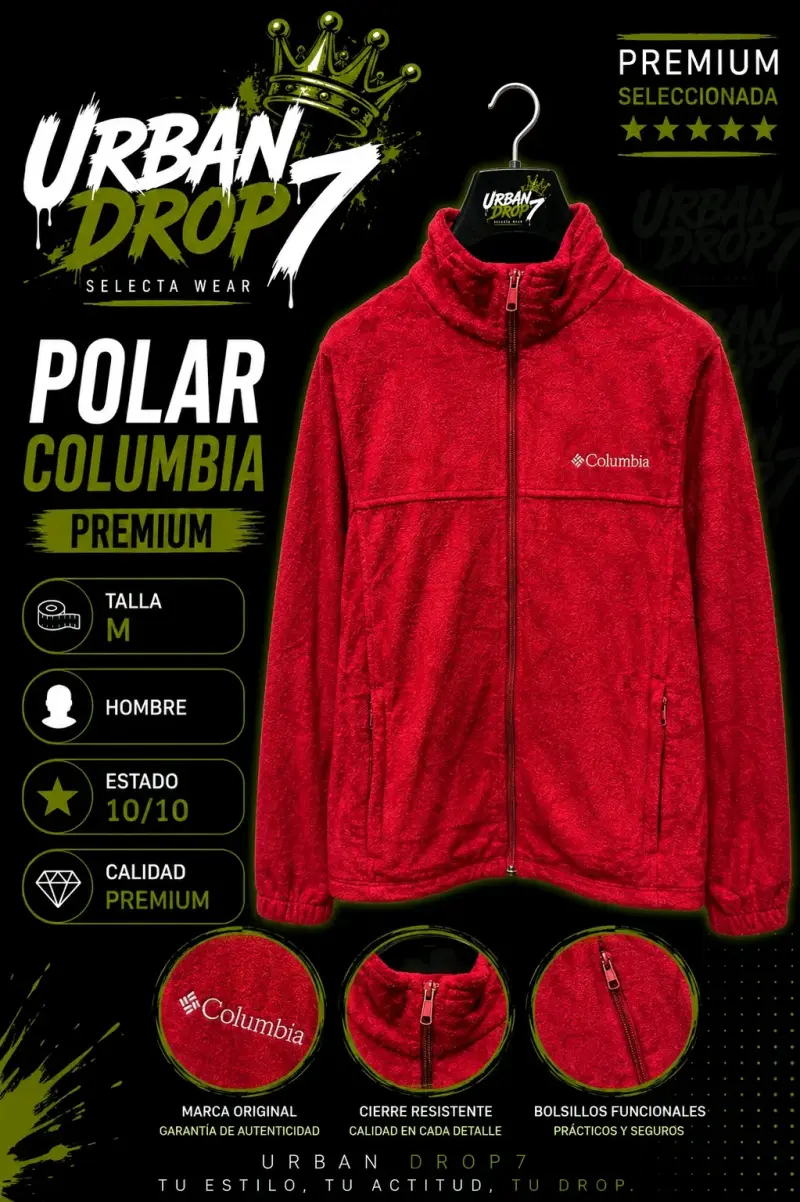 Polar Columbia Rojo para Hombre - 1