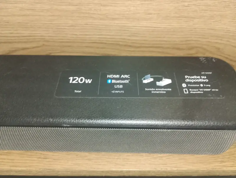 Barra de sonido Sony 120W con Bluetooth y HDMI ARC - 1