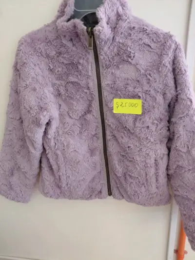 Chaqueta de felpa morada The North Face para niña - miniatura 1