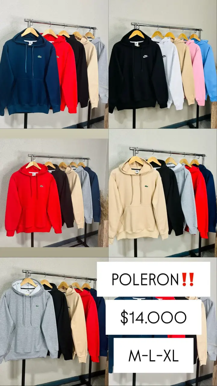 Polerones unisex variados colores y tallas - 3