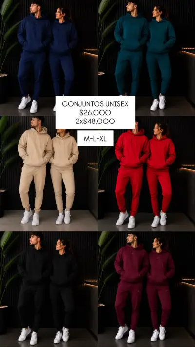 Conjunto deportivo unisex en varios colores - miniatura 1