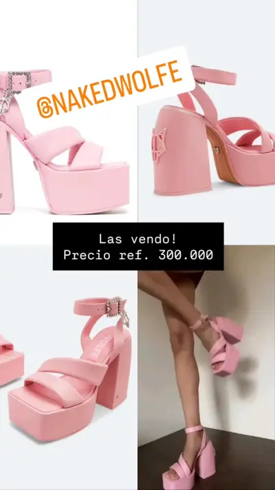 Sandalias plataforma rosadas Naked Wolfe - miniatura 1