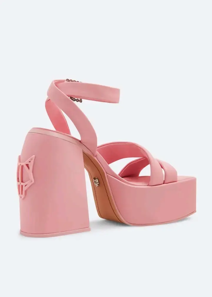 Sandalias plataforma rosadas Naked Wolfe - 2