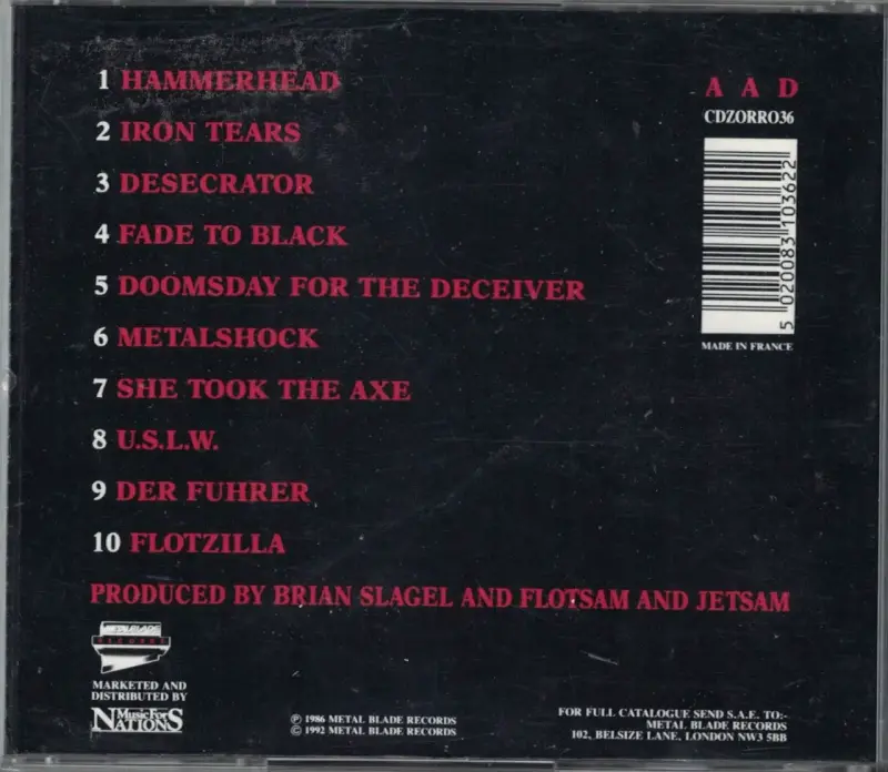CD Flotsam and Jetsam Doomsday for the Deceiver - 2