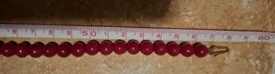 Collar de perlas rojas Mallorica - miniatura 1