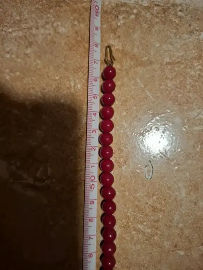 Collar de perlas rojas Mallorica - miniatura 3