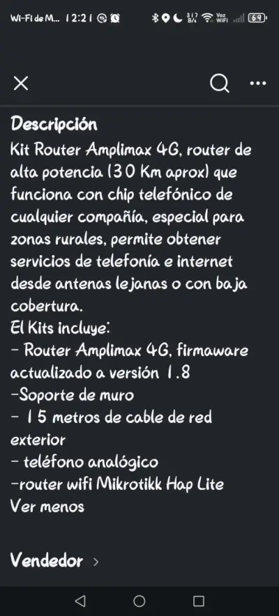 Kit Amplimax 4G Elsys con Router y Antena - miniatura 2