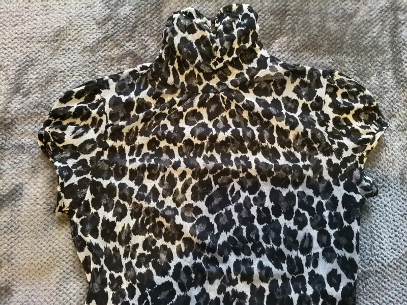 Polera de Leopardo Zara de Cuello Alto - 3