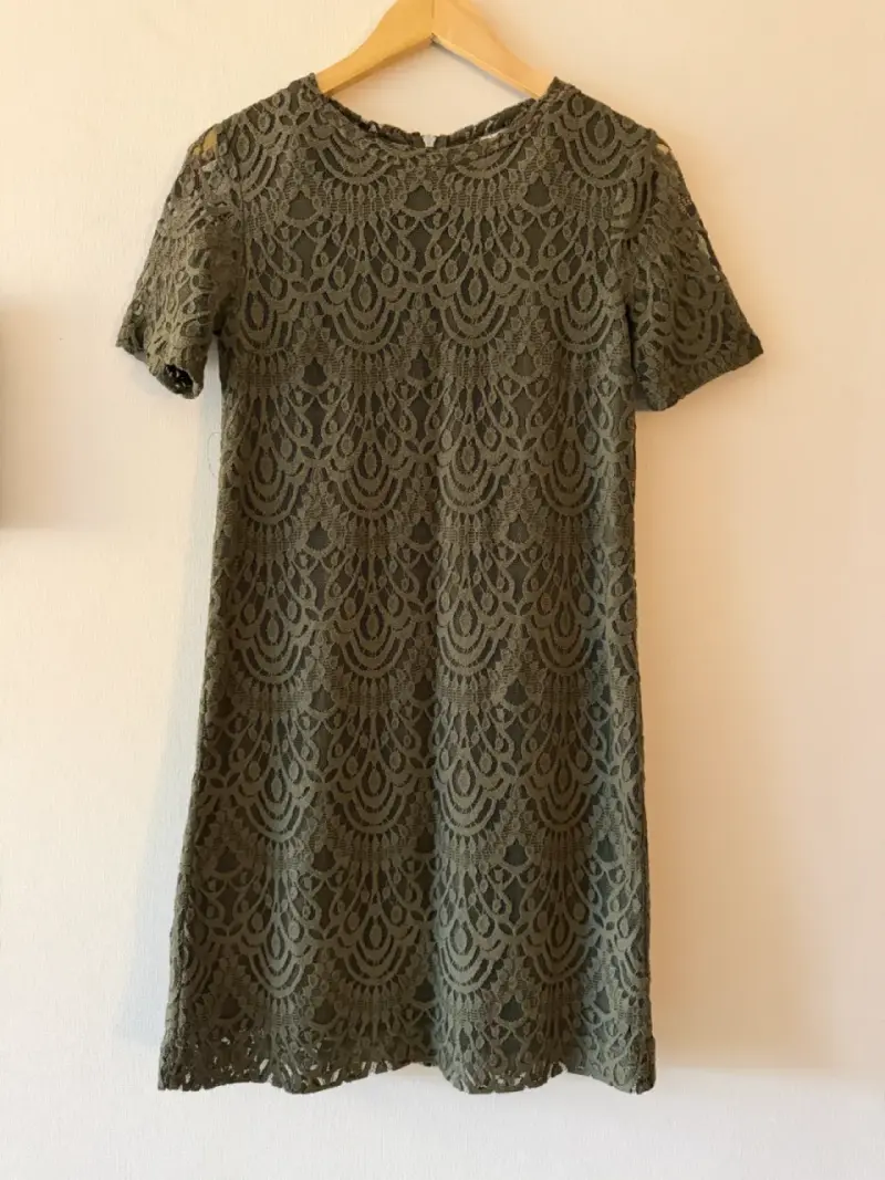 Vestido Encaje Verde H&M - 1