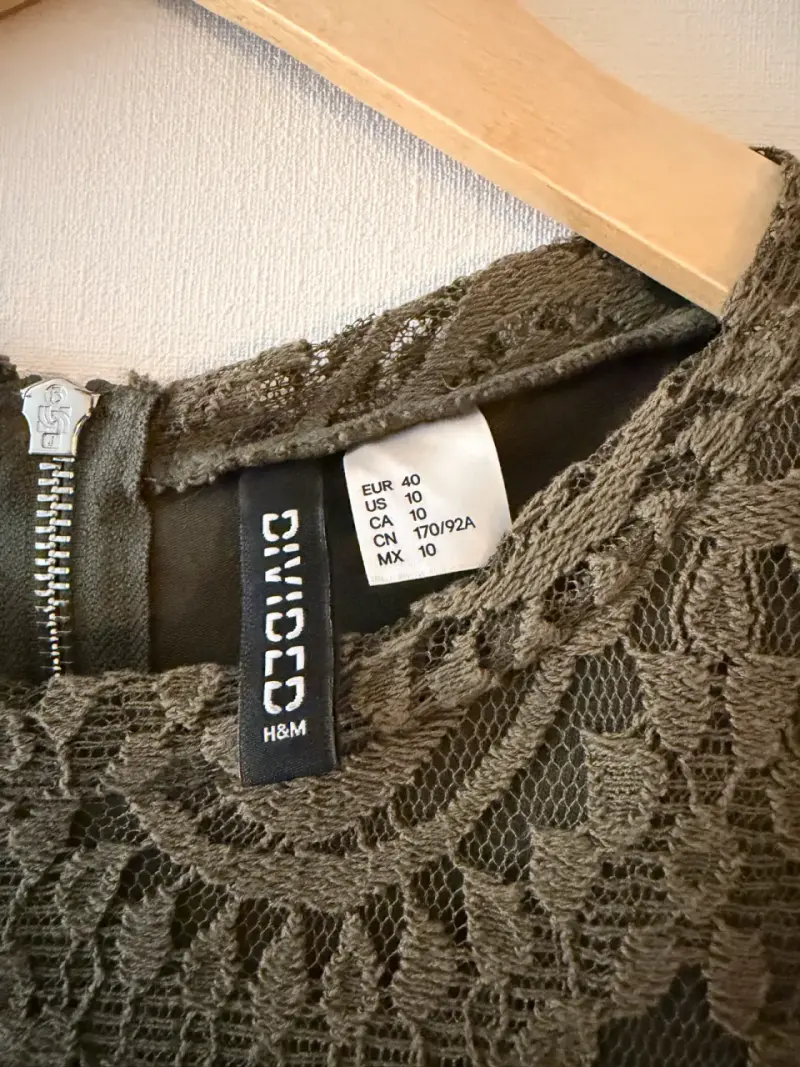 Vestido Encaje Verde H&M - 3